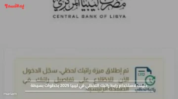 دليلك لاستخدام رابط راتبك اللحظي في ليبيا 2025 بخطوات بسيطة